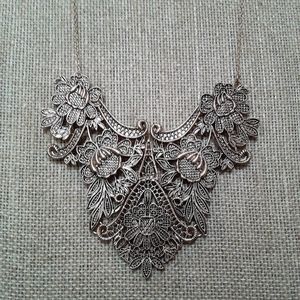 Handmade Vintage Look Lace Doily Bib Necklace